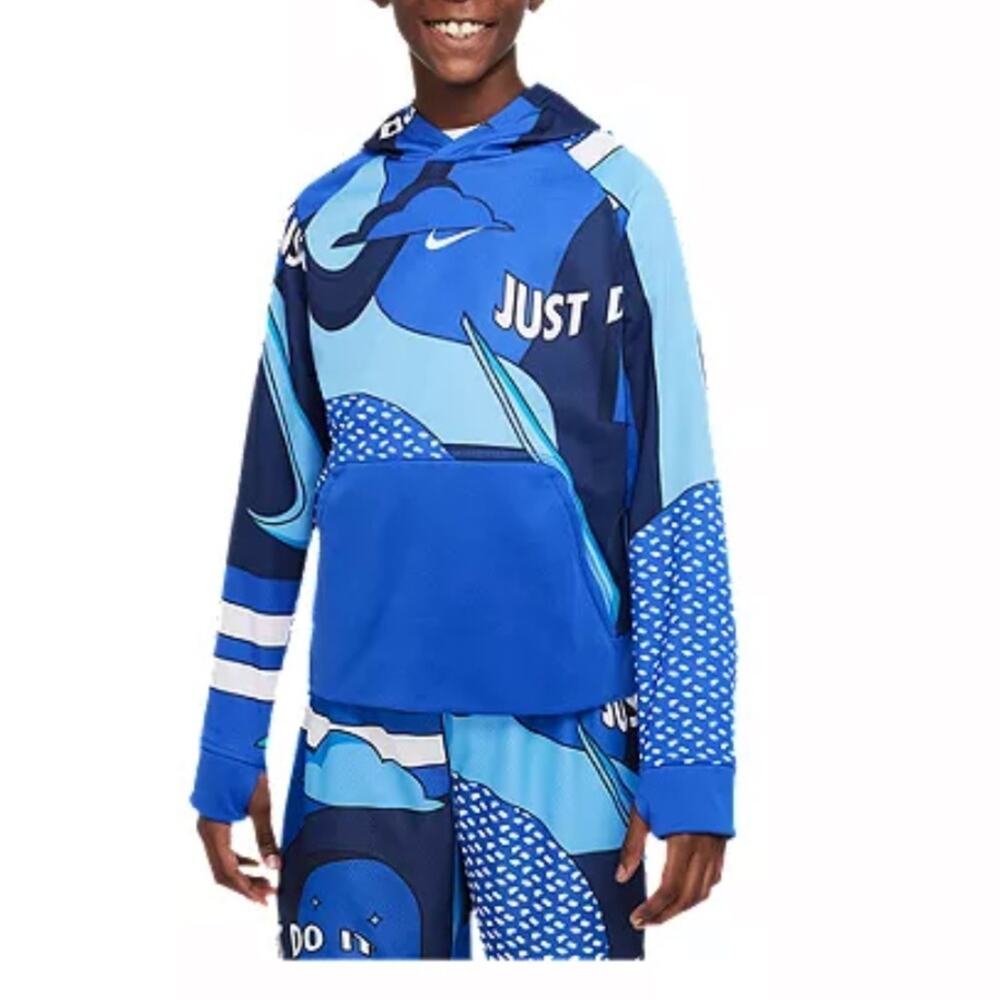 Nike Boys' Therma-FIT All Over Print Pullover Hoodie XL